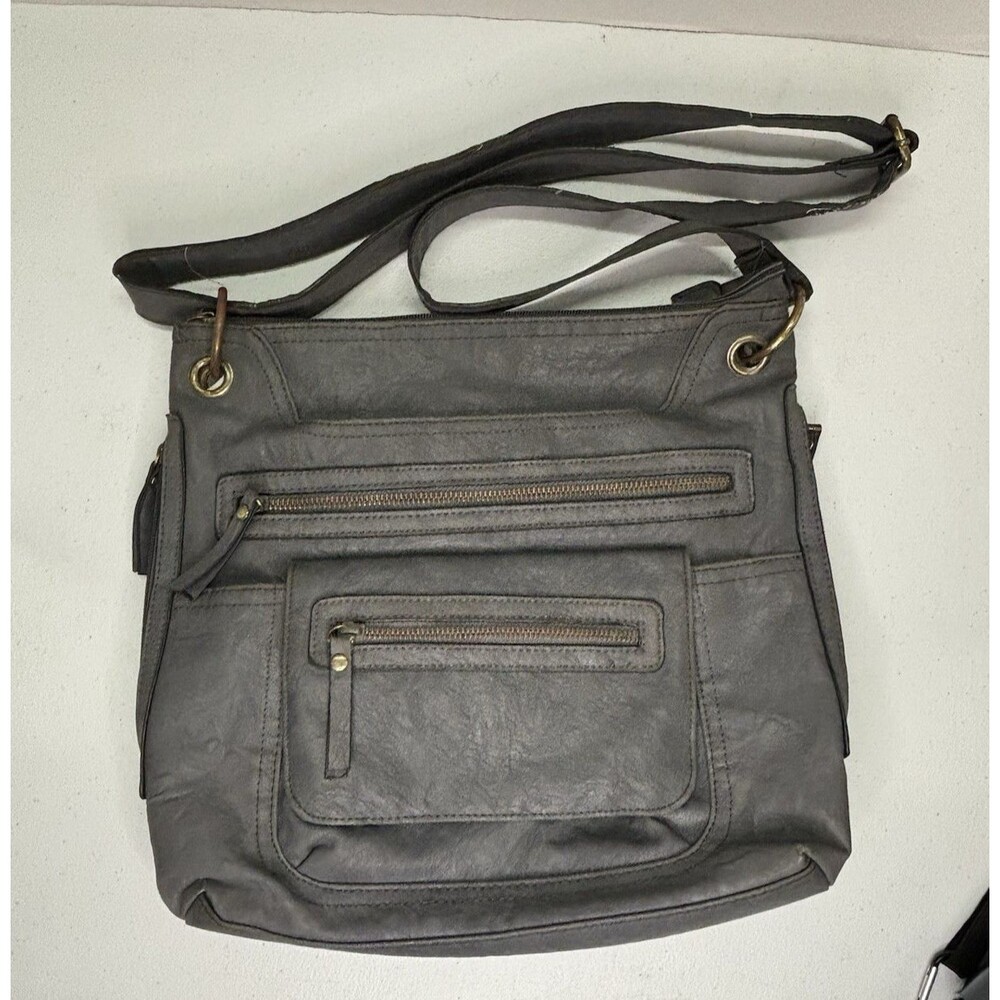 GAL Women’s Crossbody Shoulder Satchel Gray Purse Bag